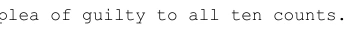 Actual transcript crop, p. 3, line 14: the guilty-plea phrase. The preceding lines and complete page are available through the unmarked-image link.